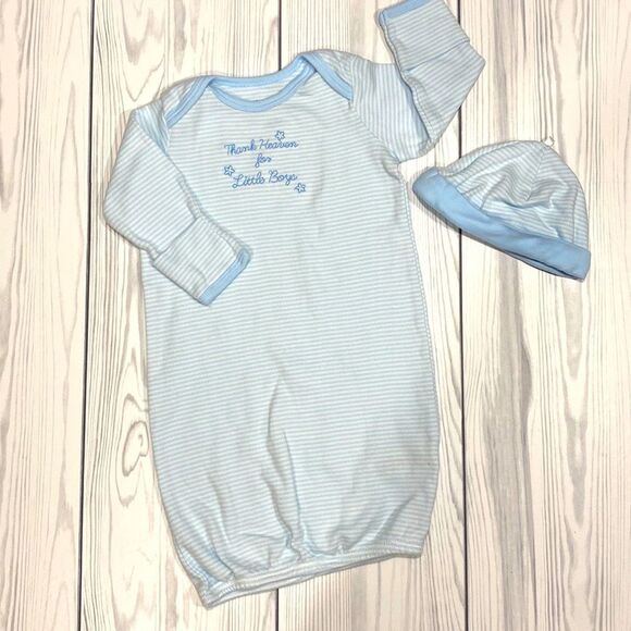 Infant Sleep Bundle NWOT Gown with Hat and Swaddle Me Swaddle - Picture 2 of 8